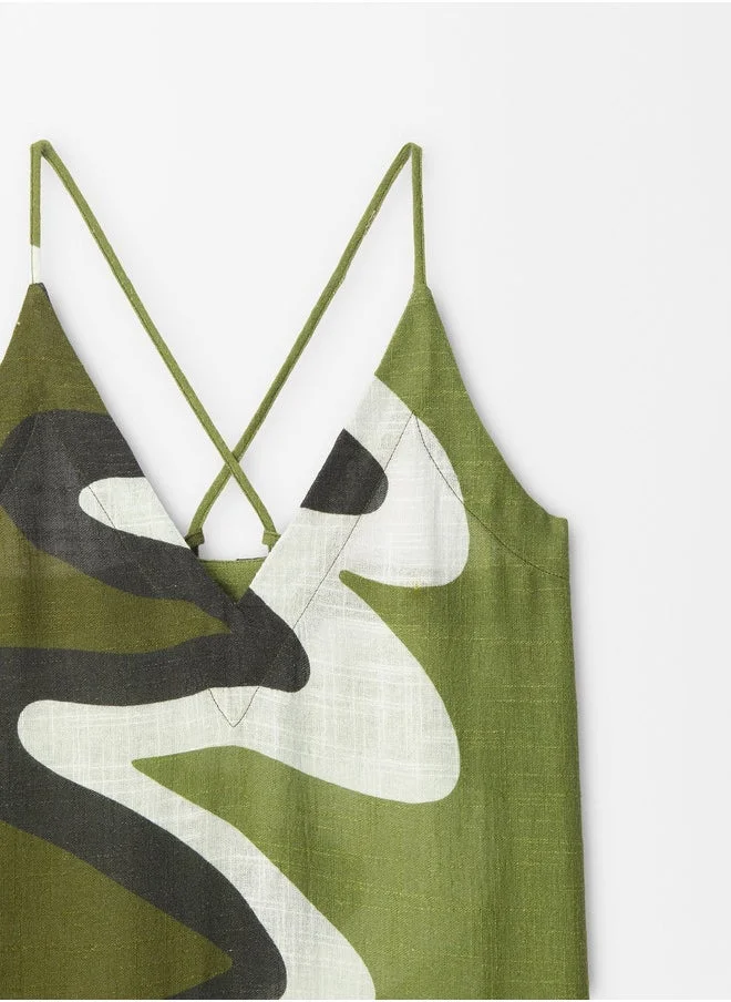 PARFOIS Printed Cotton Dress