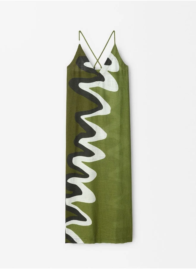 PARFOIS Printed Cotton Dress