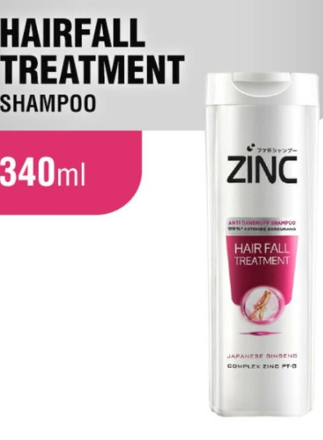 زينك شامبو مضاد للقشرة ومنع تساقط الشعر بالجينسينج الياباني 340 مل - Image 2
