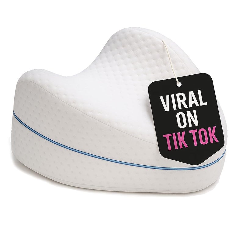 Contour Legacy Leg & Knee Foam Support Pillow for Side Sleepers Soothing Relief for Back, HIPS, Knees, Joints, Nerves & Muscles - Image 1