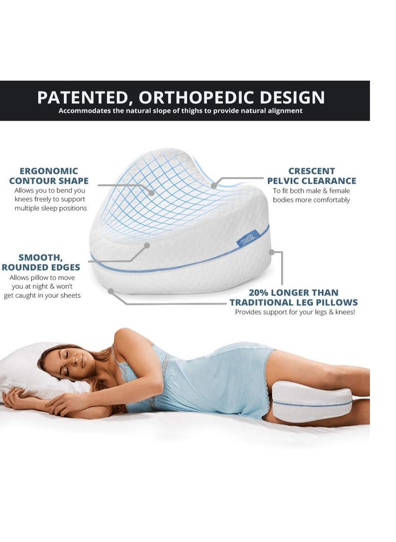 Contour Contour Legacy Leg & Knee Foam Support Pillow - Soothing Relief for Sciatica, Back, HIPS, Knees, Joints - As Seen on TV  - Image 2