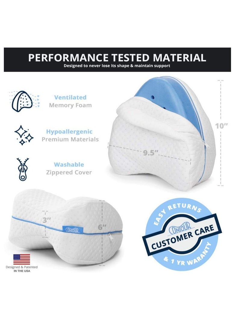 Contour Contour Legacy Leg & Knee Foam Support Pillow - Soothing Relief for Sciatica, Back, HIPS, Knees, Joints - As Seen on TV  - Image 4