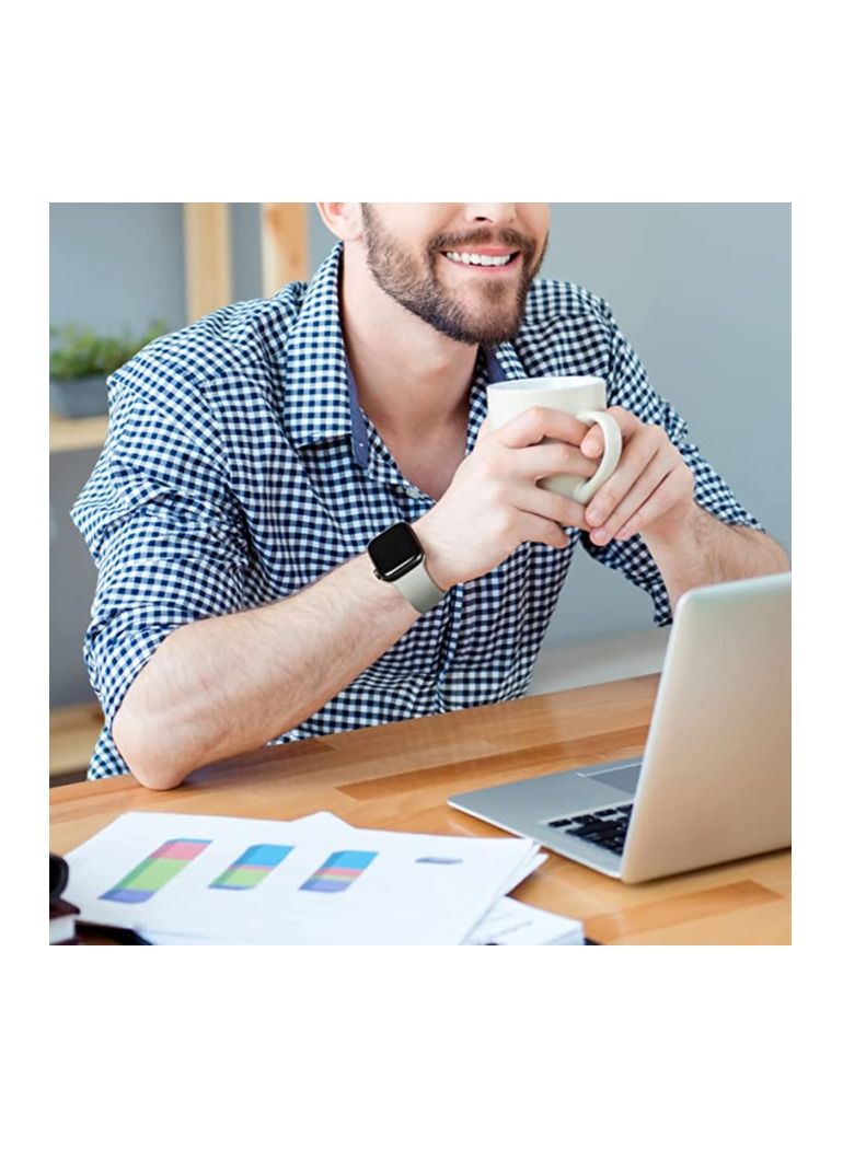 Strap Silicone Band For Apple Watch 49mm / 45mm / 44mm / 46mm Series 1/2/3/4/5/6/7/8/SE Replacement Strap Wristband Bracelet Compatible with 49 mm / 45 mm/ 44 mm / 42 mm - Image 2