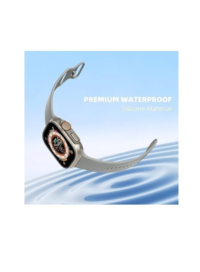 Strap Silicone Band For Apple Watch 49mm / 45mm / 44mm / 46mm Series 1/2/3/4/5/6/7/8/SE Replacement Strap Wristband Bracelet Compatible with 49 mm / 45 mm/ 44 mm / 42 mm - Image 3