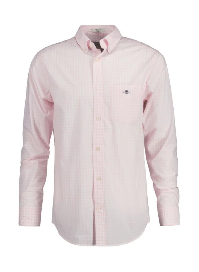 غانت Gant Regular Fit Gingham Poplin Shirt