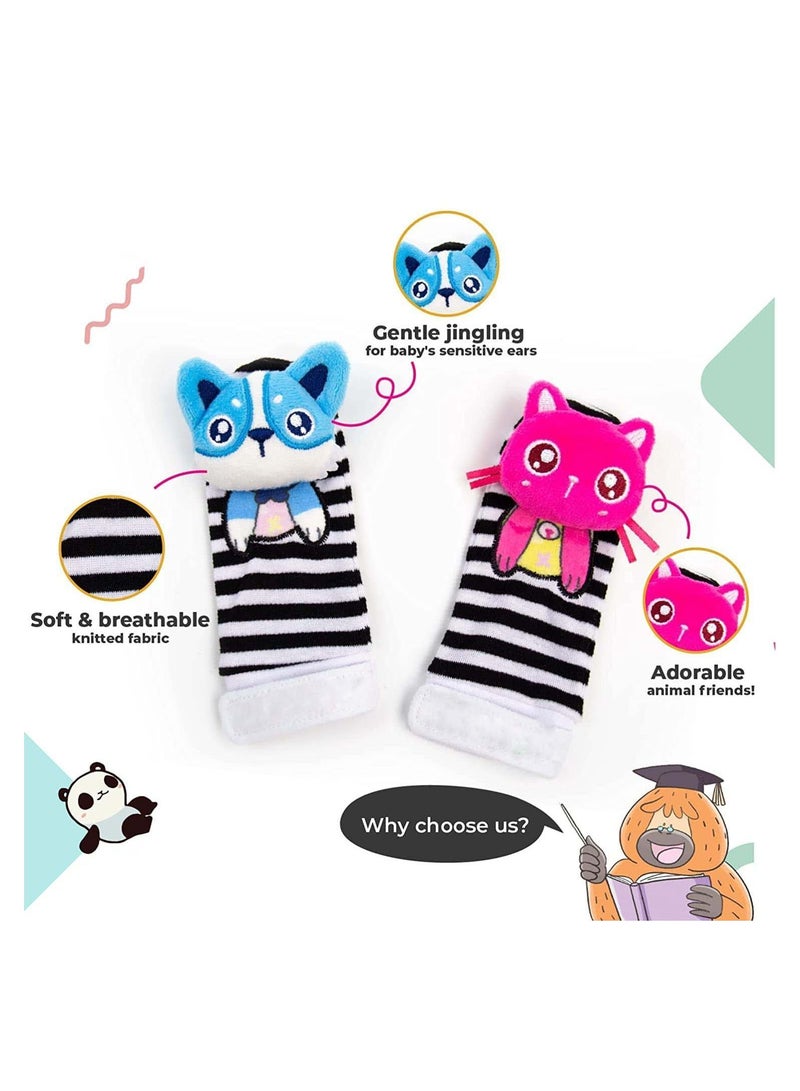 NIBEMINENT Rattle Socks for Girls & Boys Baby Toys 6-12 Months Wrist Rattles and Foot Newborns As Gift Easy to Wear  - Image 4