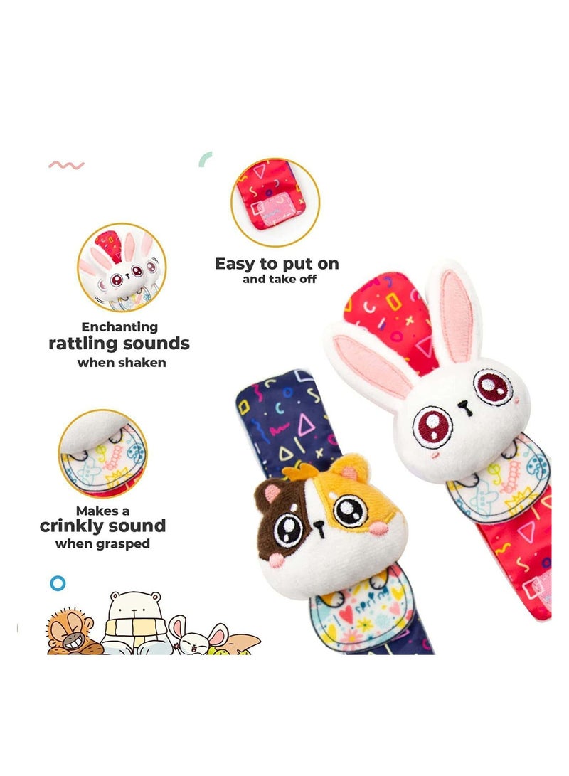 NIBEMINENT Rattle Socks for Girls & Boys Baby Toys 6-12 Months Wrist Rattles and Foot Newborns As Gift Easy to Wear  - Image 3