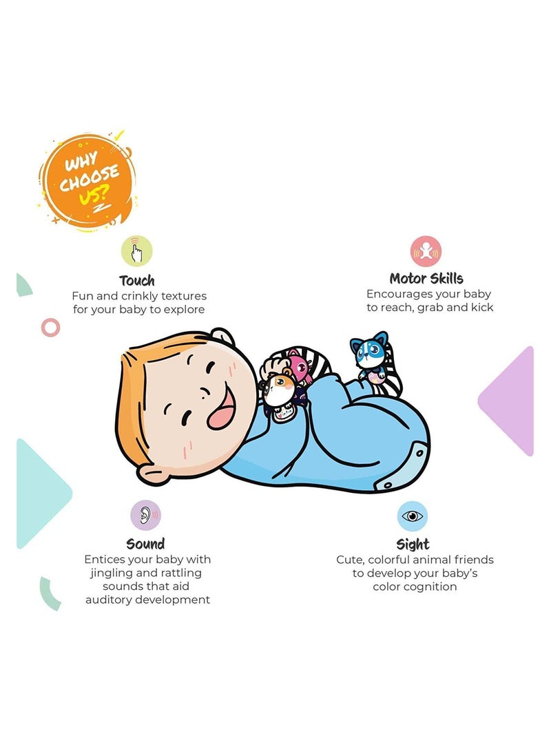 NIBEMINENT Rattle Socks for Girls & Boys Baby Toys 6-12 Months Wrist Rattles and Foot Newborns As Gift Easy to Wear  - Image 2