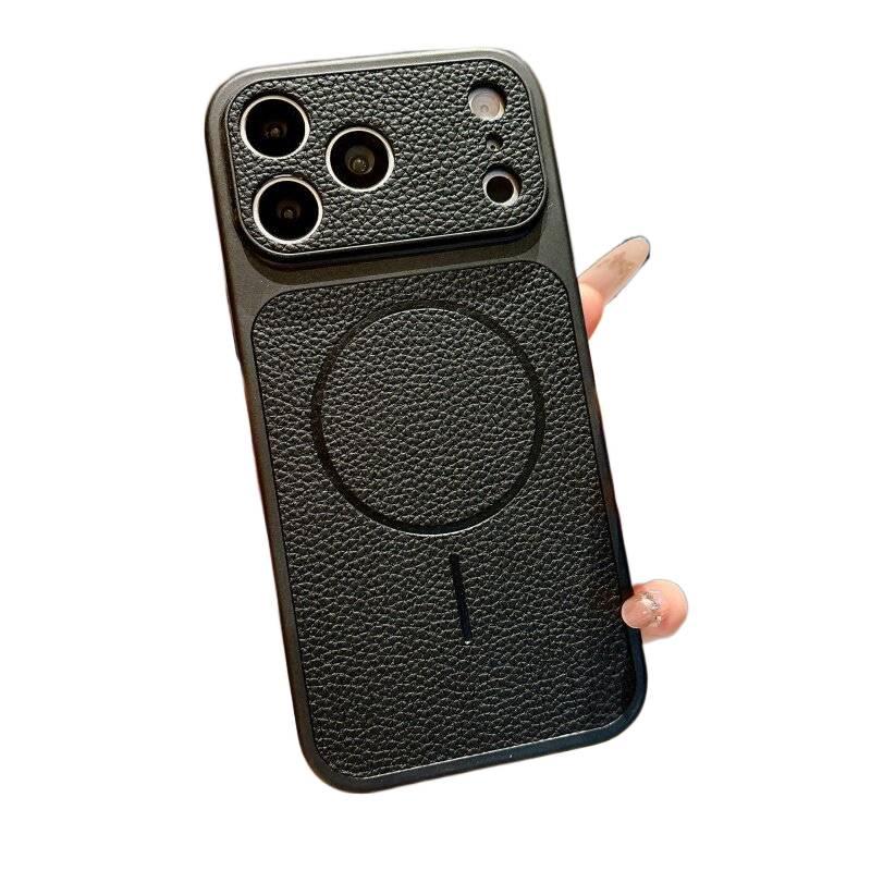 MagSafe iPhone 16 Acrylic Case Protective for 16 Plus 16 Pro 16 Pro Max and Full Coverage and Anti Slip Grip in Graphite Black - Image 1
