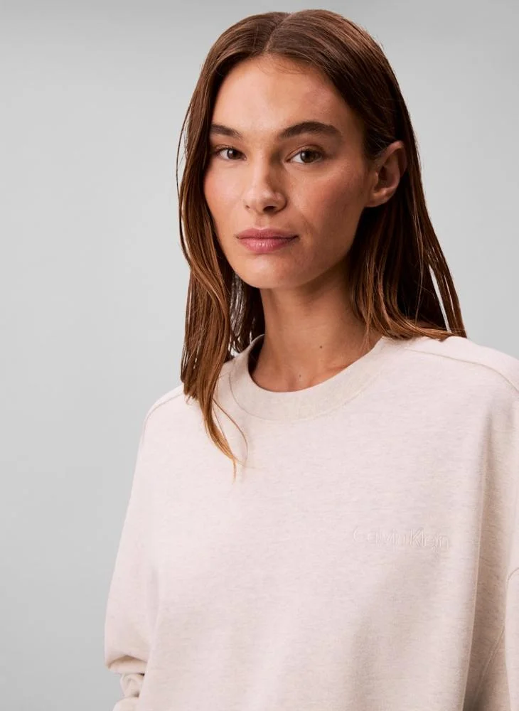 CALVIN KLEIN  Logo Crew Neck Sweatshirt for Women | Best Price UAE