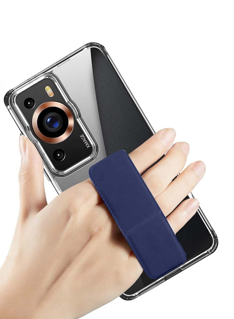 Wtech Huawei P60 Pro 4G 2023 TPU Hand Grip Air Pillow Case Cover - Clear/Navy Blue - Image 2