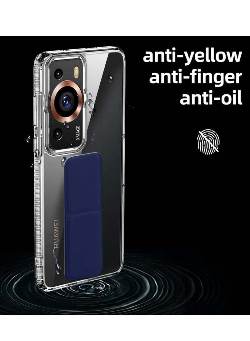 Wtech Huawei P60 Pro 4G 2023 TPU Hand Grip Air Pillow Case Cover - Clear/Navy Blue - Image 5