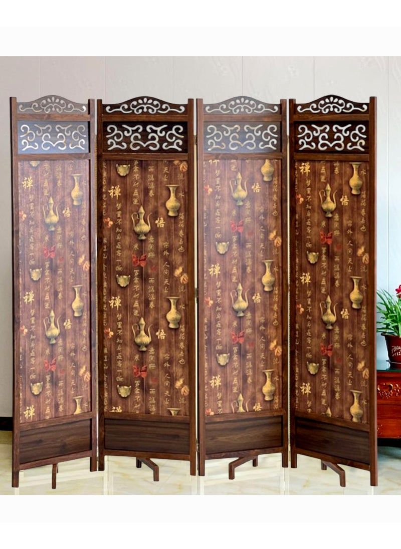 Living - Room Divider 4 Panel Room Partition, Foldable Freestanding 180*200 CM - Image 1