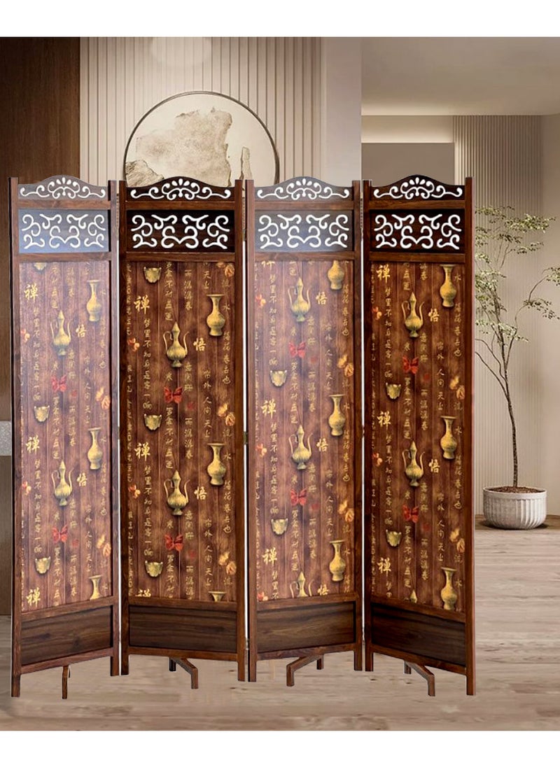Living - Room Divider 4 Panel Room Partition, Foldable Freestanding 180*200 CM - Image 1