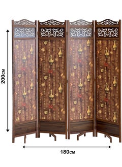 Living Room Divider 4 Panel Room Partition, Foldable Freestanding 180*200 CM  - Image 2