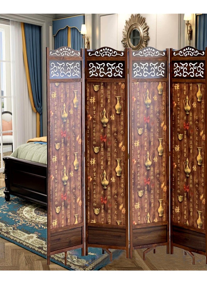 Living - Room Divider 4 Panel Room Partition, Foldable Freestanding 180*200 CM - Image 1