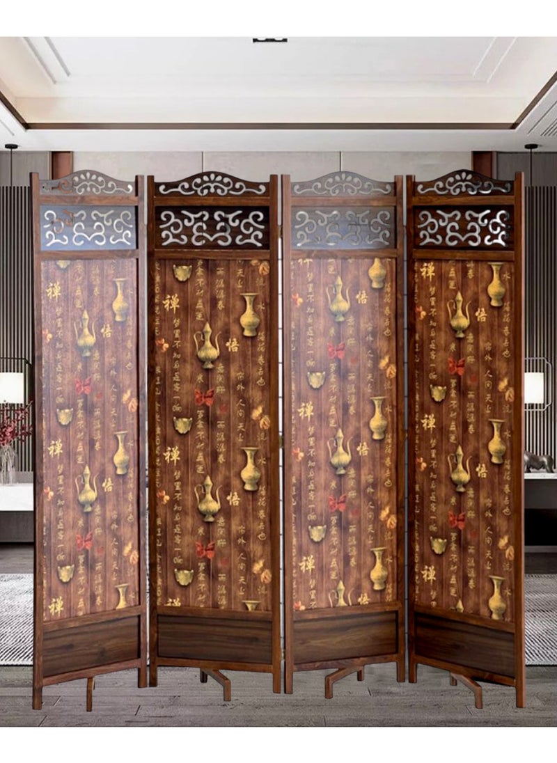 Living - Room Divider 4 Panel Room Partition, Foldable Freestanding 180*200 CM - Image 1