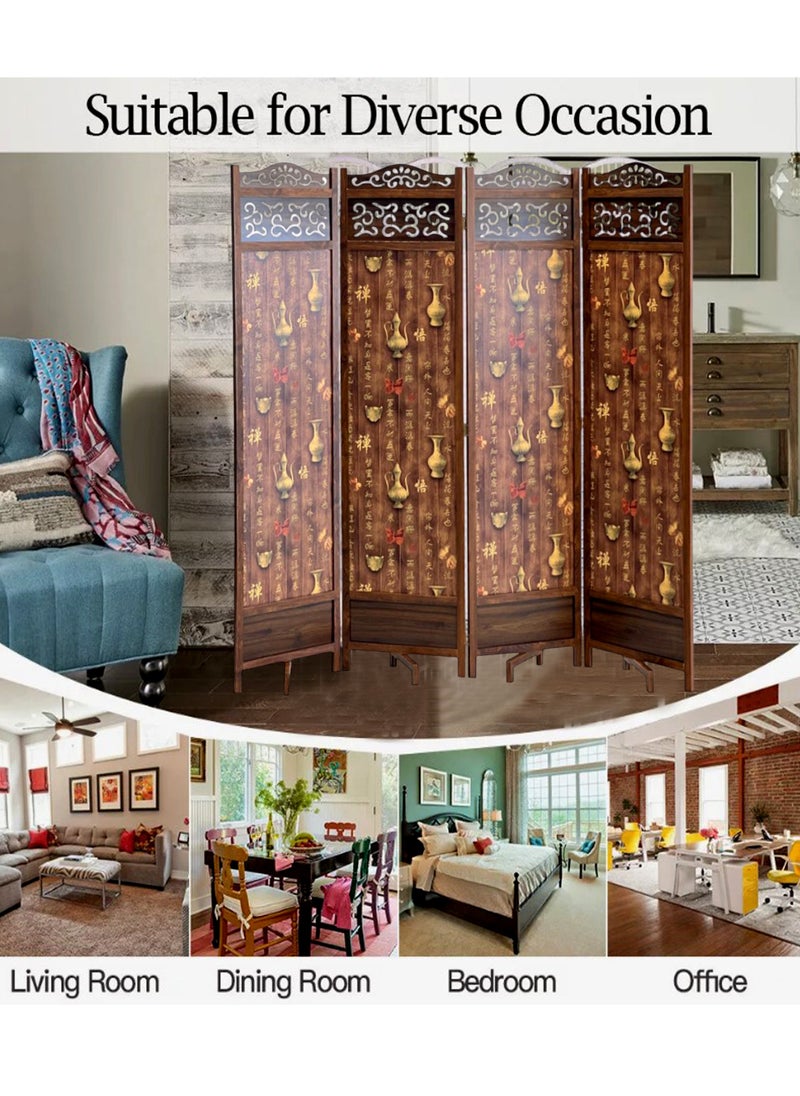Living - Room Divider 4 Panel Room Partition, Foldable Freestanding 180*200 CM - Image 1