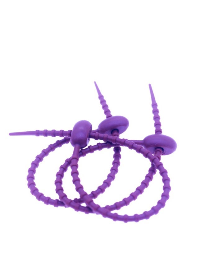 Loquat Tadpole Tie DIY Live Buckle Writer Soft Glue Tie Keychain Jewelry Bag Doll Lanyard Decoration Accessories-Color:Purple 12cm - Image 1