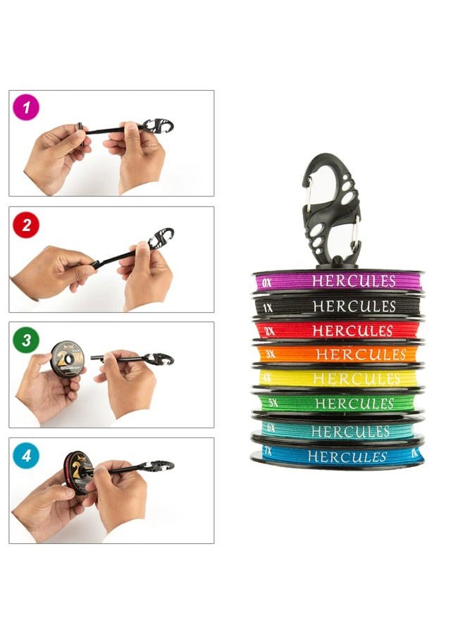 Hercules Fly Fishing Tippet 3 Pack with Fly Tippet Holder, 3X4X5X - 55YDS, Fluorocarbon - Image 3