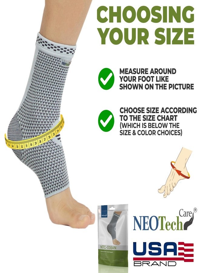 NeoTech Care Ankle Support Brace - Breathable - Men, Women, Right or Left (Gray, Size S, 1 Unit) - Image 2