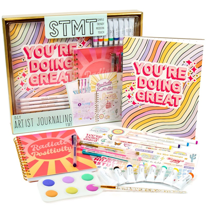 STMT D.I.Y. Artist Stationery Set, Art Journal Kit, Watercolor Kit, DIY Journaling Set for Girls Ages - 8+ - Image 1