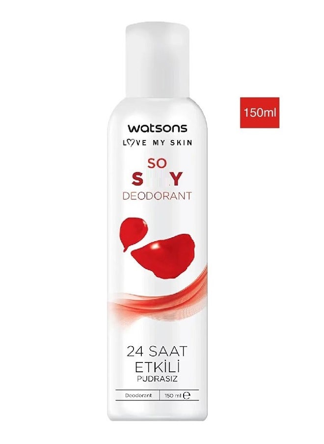 Watsons So S**y Deodorant Spray Powder-Free 150ml 