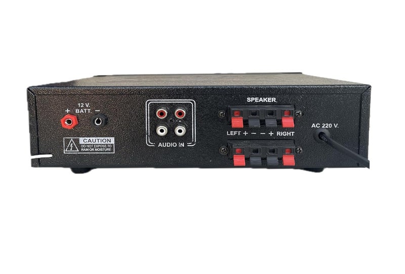 Tech-Lobby Stereo Amplifier with Big LED Display/Bluetooth/MIC Input/USB/SD Card Slot/FM Radio/AUX Input/Remote Control & Built-in Equalizer with Bass, Treble & Balance Control (Model -15000). - Image 5