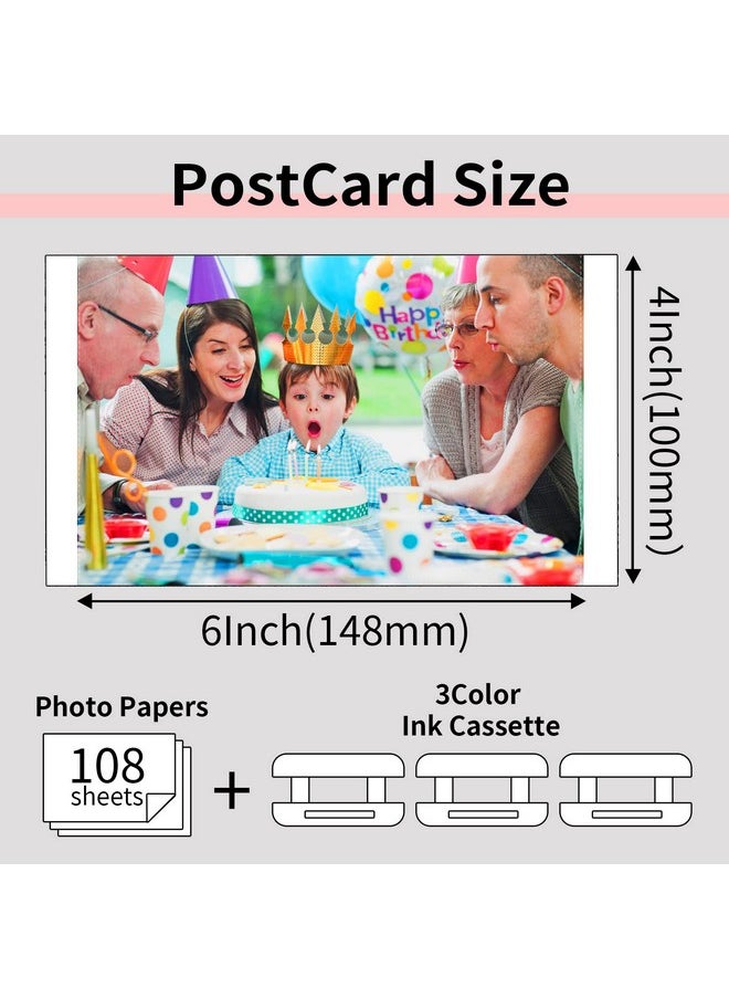 Freshworld Kp-108In Cp1300 Ink And Paper Compatible For Canon Selphy Cp1300 Cp1500 Cp1200 Cp1000 Cp910 Cp900 Cp810 Cp760 Cp770 Cp780, Kp108 3 Color Ink Cartridges And 108 Sheets Glossy 4X6 Photo Paper  - Image 3