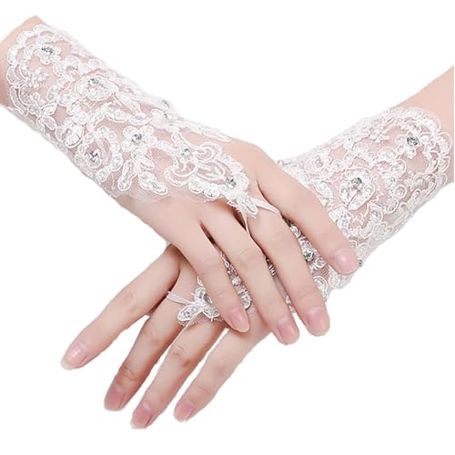 piercing Veil for Bride, Gloves, Princess Gown for Women for Wedding Ceremonies, Bridal Events and Special Occasions with Elegant Lace Design and Comfortable Fit - Image 1