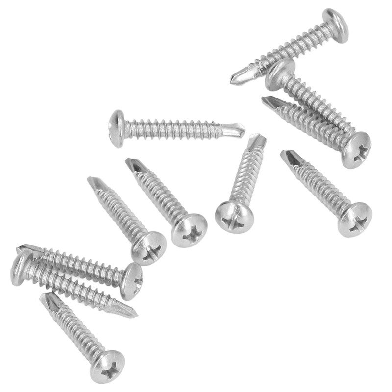 Self Drilling Screws 100Pcs 410 Stainless Steel Firmer Fixing - Reliable Work Metal Screws for Home Improvement Diy Workplace Electrical Marine Assembly - Image 5