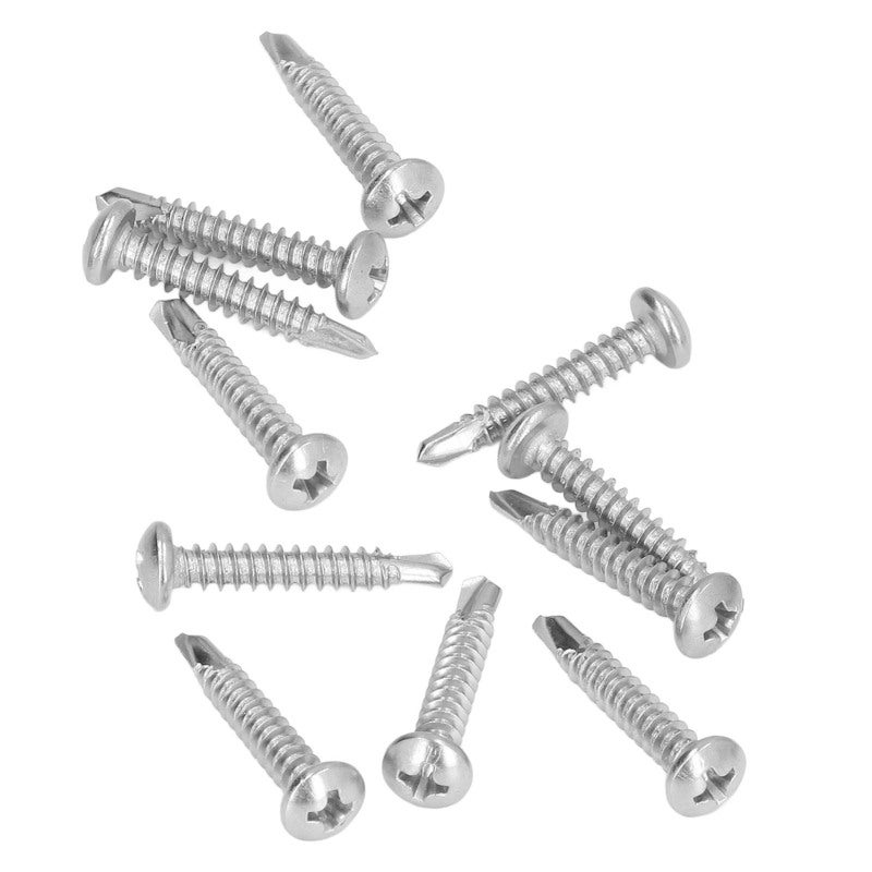 Self Drilling Screws 100Pcs 410 Stainless Steel Firmer Fixing - Reliable Work Metal Screws for Home Improvement Diy Workplace Electrical Marine Assembly - Image 4
