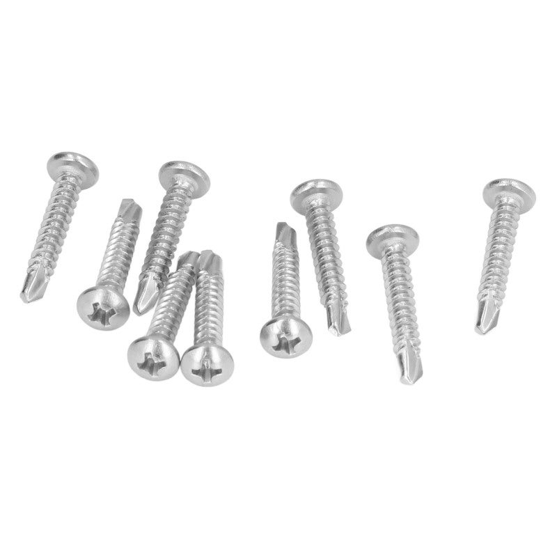Self Drilling Screws 100Pcs 410 Stainless Steel Firmer Fixing - Reliable Work Metal Screws for Home Improvement Diy Workplace Electrical Marine Assembly - Image 3