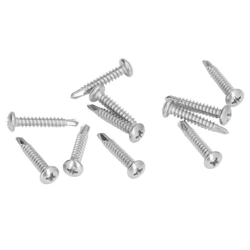Self Drilling Screws 100Pcs 410 Stainless Steel Firmer Fixing - Reliable Work Metal Screws for Home Improvement Diy Workplace Electrical Marine Assembly - Image 2
