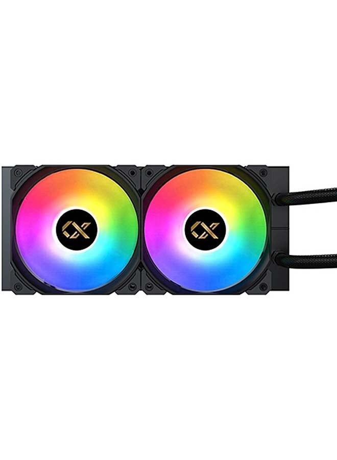 Xigmatek Frozr-O II 240 AIO Liquid Cooler, 2.4" Digital LCD Pump Head, 2500 Pump RPM, Ceramic Bearing, 1800 Fan RPM, 82.2CFM Airflow, 25.3dBA Fan Noise Black - Image 3