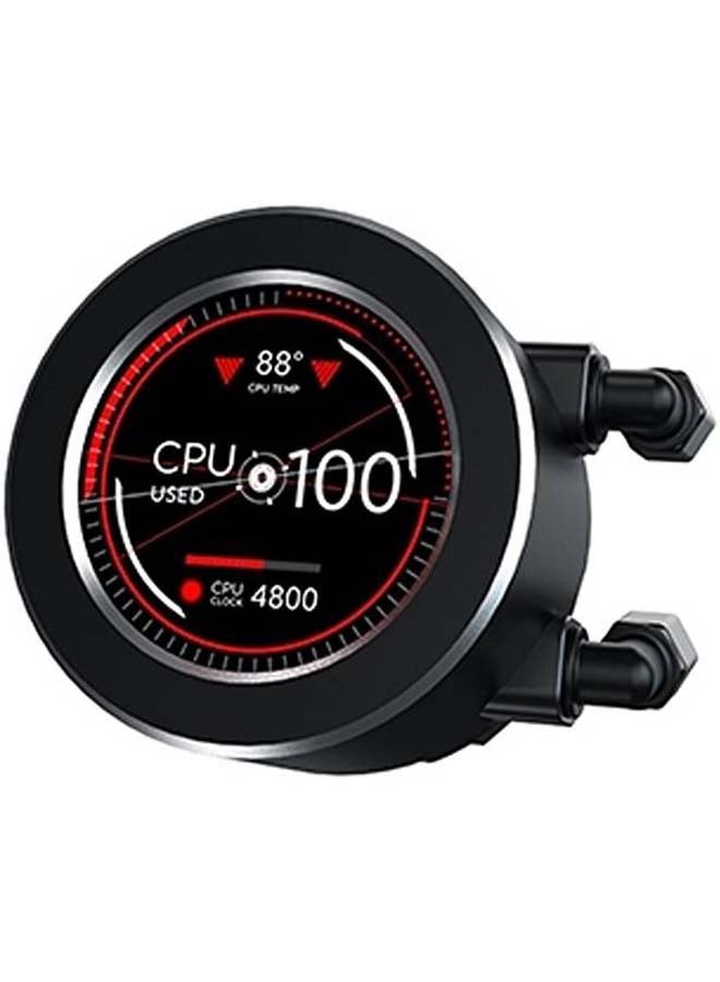 Xigmatek Frozr-O II 240 AIO Liquid Cooler, 2.4" Digital LCD Pump Head, 2500 Pump RPM, Ceramic Bearing, 1800 Fan RPM, 82.2CFM Airflow, 25.3dBA Fan Noise Black - Image 4