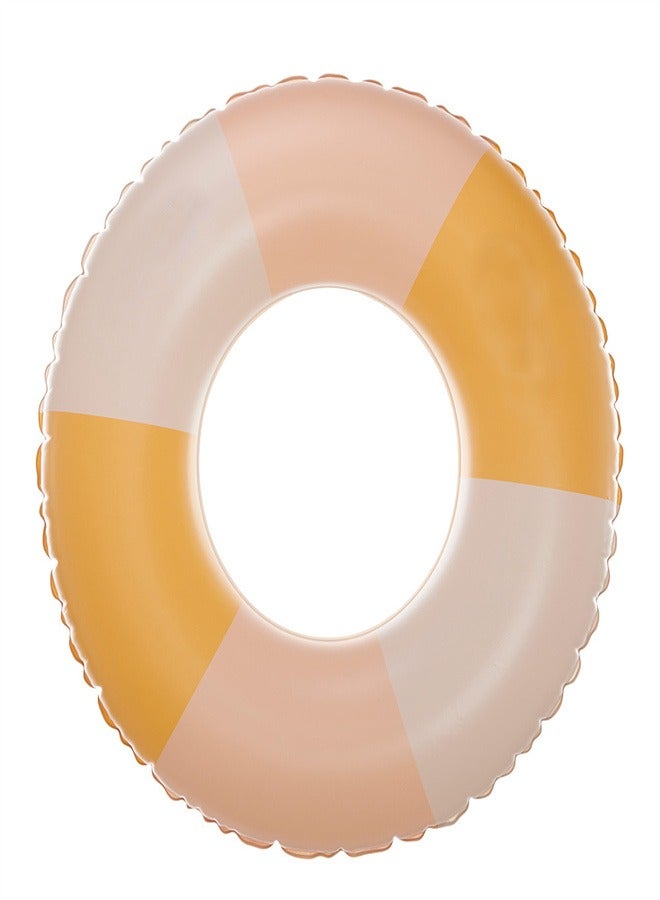 Children's Striped Swimming Ring Yellow - Image 1
