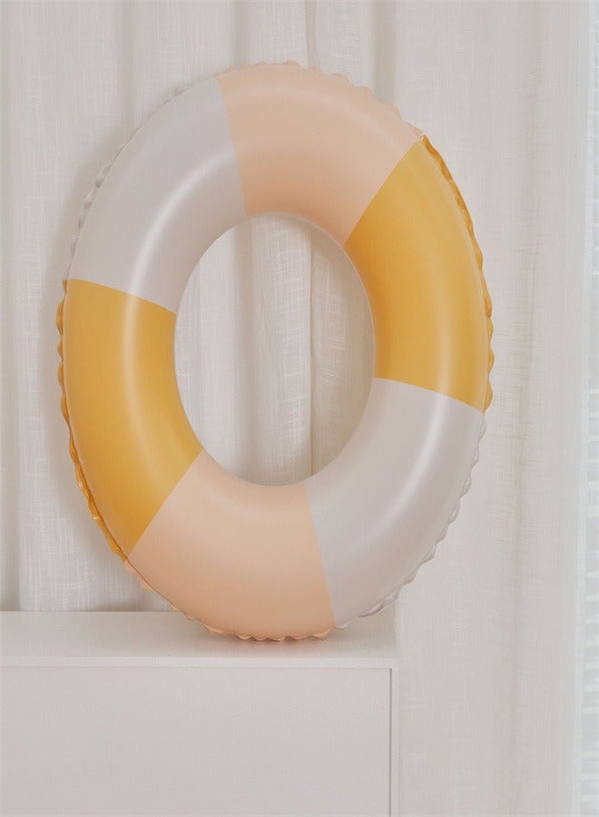 Children's Striped Swimming Ring Yellow - Image 2