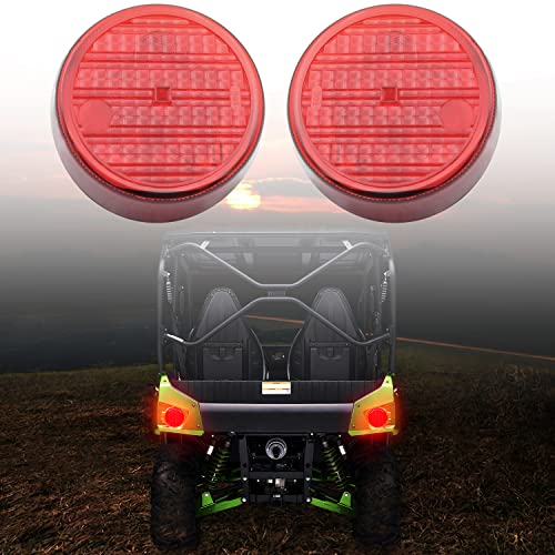 CPOWACE Pair LED Tail Light Rear Lamp Replacement Compatible with Kawasaki Teryx Teryx4 2012-2016 (red) - Image 2