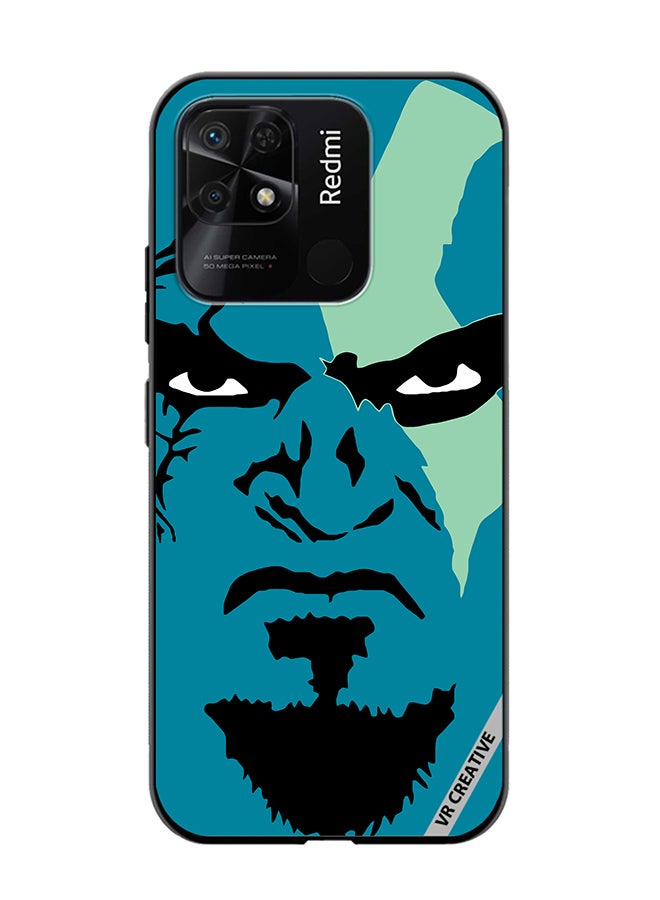 VR CREATIVE Protective Case Cover For Xiaomi Redmi 10C Face God Of War Design Multicolour - Image 1