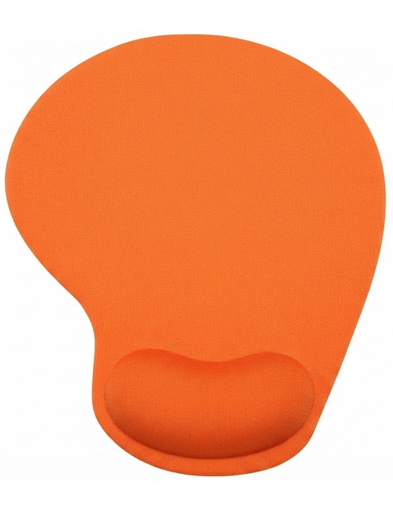 Ergonomic Mouse Pad with Gel Wrist Rest , Non-Slip Soft Memory Foam Mouse Mat, Comfortable Wrist Support Pad for Laptop, PC, Office, Home, Gaming & Work - Orange