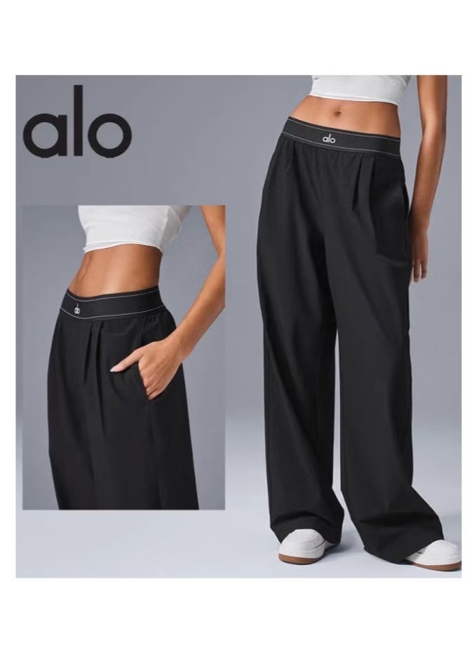 alo YOGA high-waisted wide-leg slacks - Image 1