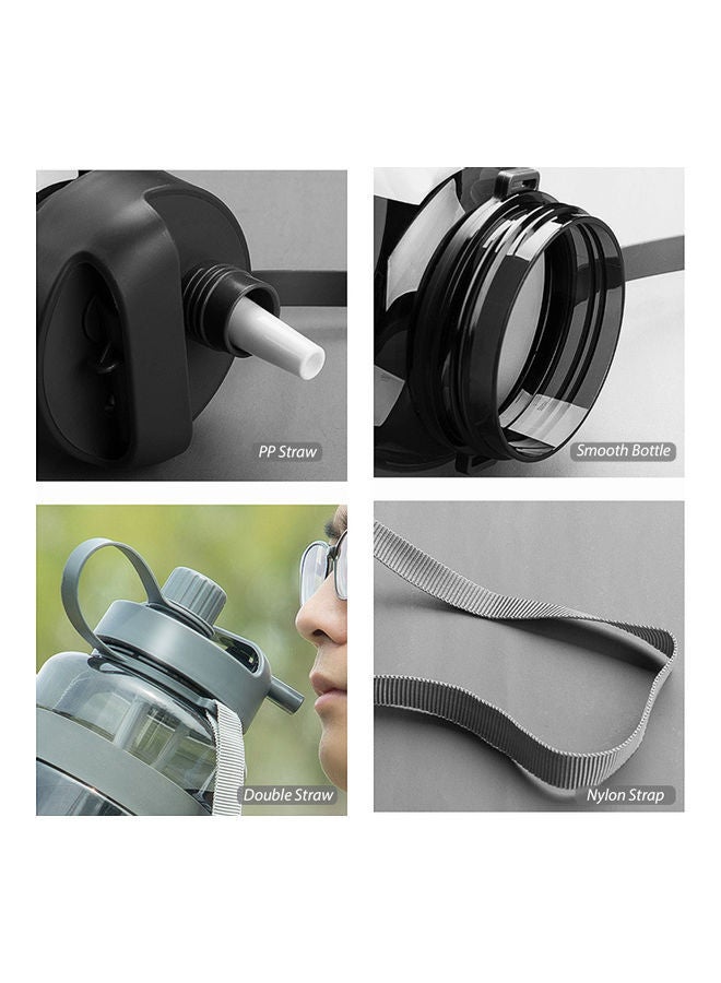 NIBEMINENT Large Capacity Water Bottle With Straw Handle Strap Blue 29.4 x 10.5 10.5cm - Image 3