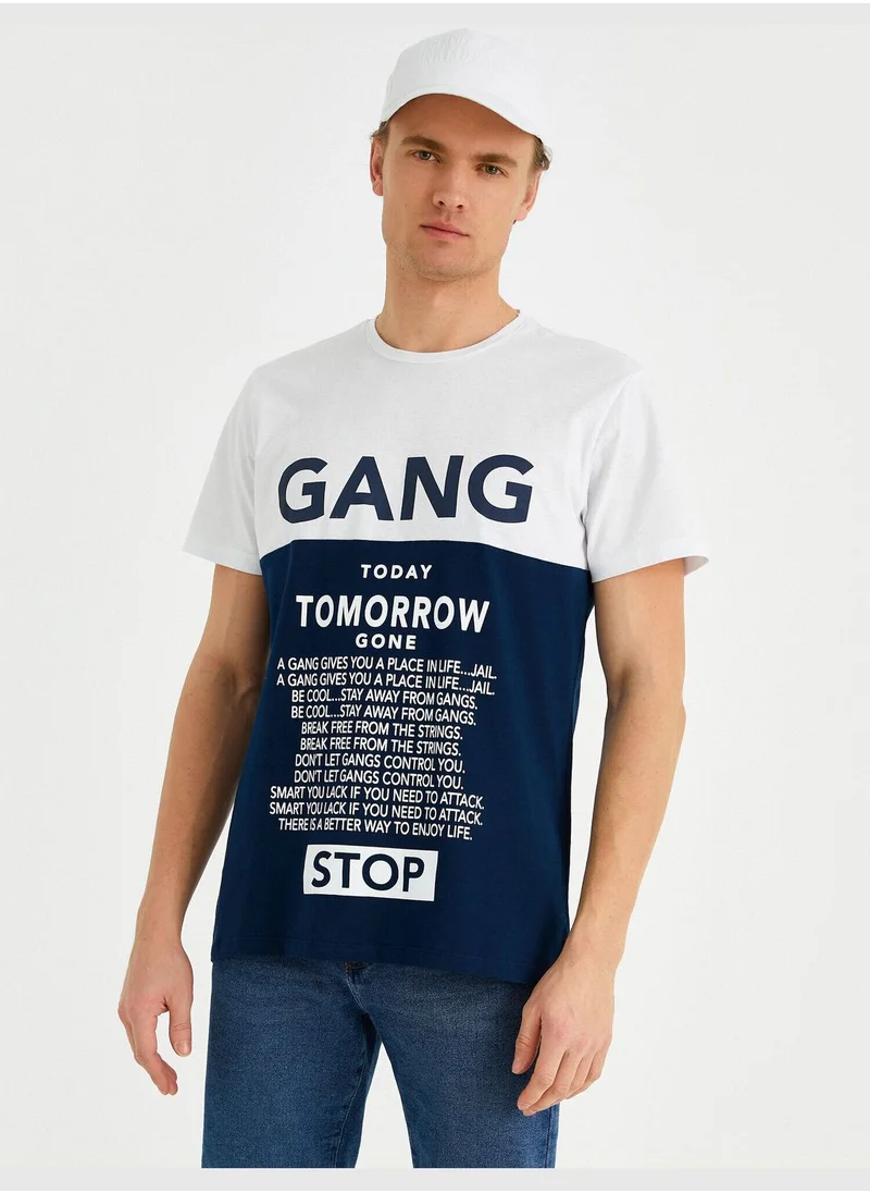 KOTON Standart Fit Printed T-Shirt