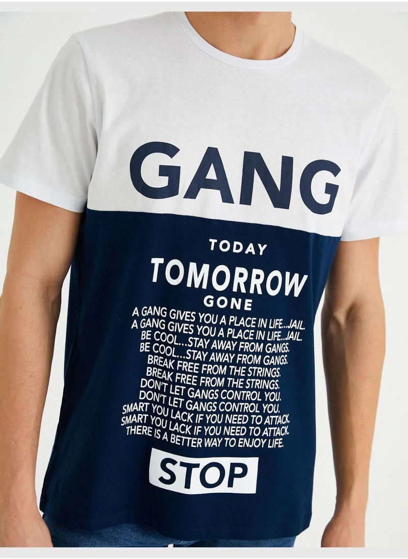 KOTON Standart Fit Printed T-Shirt