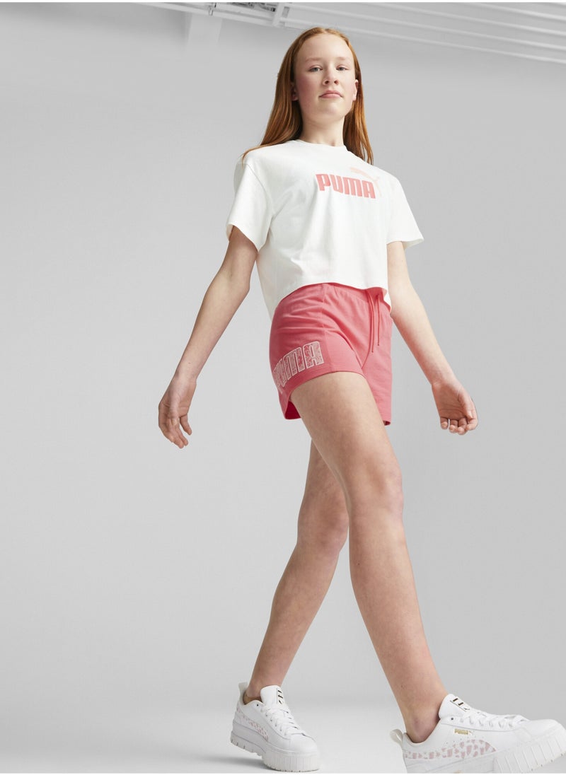 PUMA - Power Kids Girls High Waist Shorts - Image 1