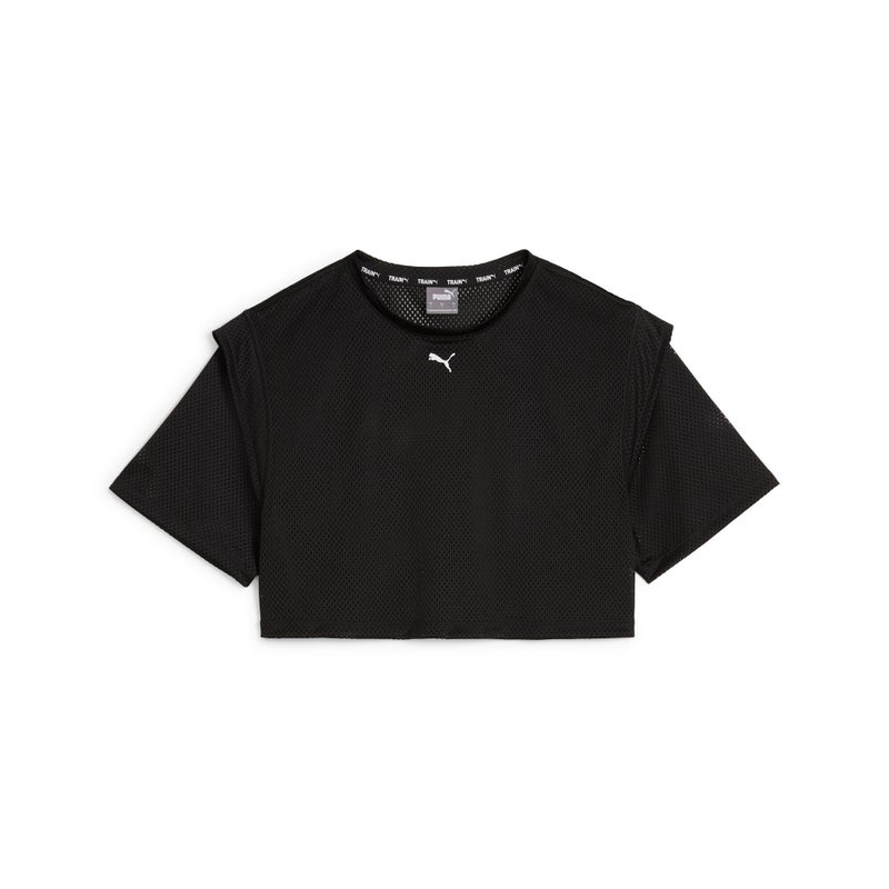 PUMA FIT Womens Black Crop T-shirt - Image 4