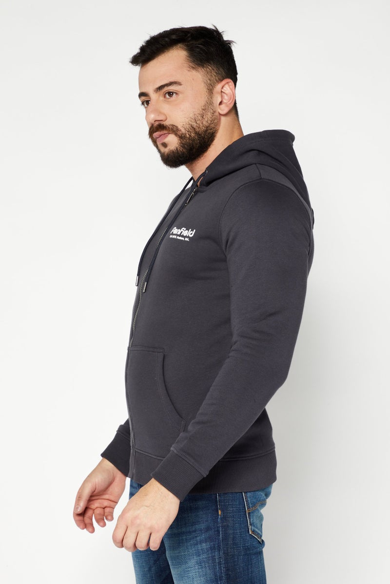 Penfield Men Hooded Brand Logo Sweatshirt, Grey - Image 4