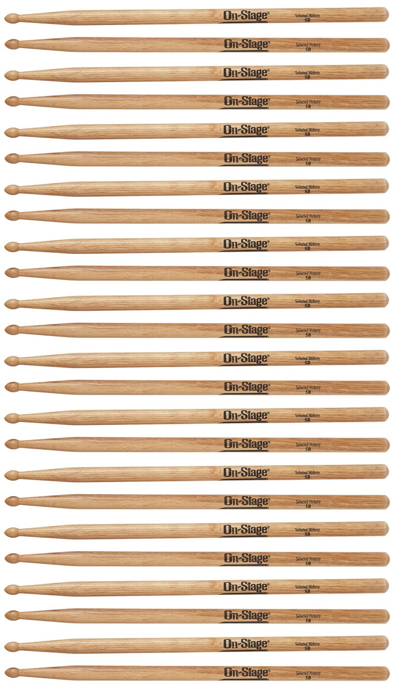 On Stage MN5A Nylon Tip Maple Drum Sticks Pack of 12