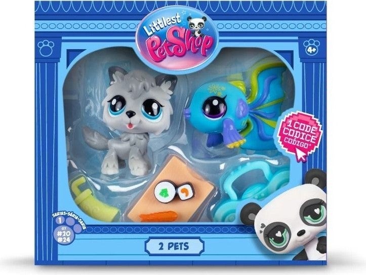 Lps Minis Dog and Tropical Fish 2 Piece Figure Set